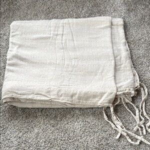 West Elm Cream/Natural Duvet Cover Queen subtle Geo print